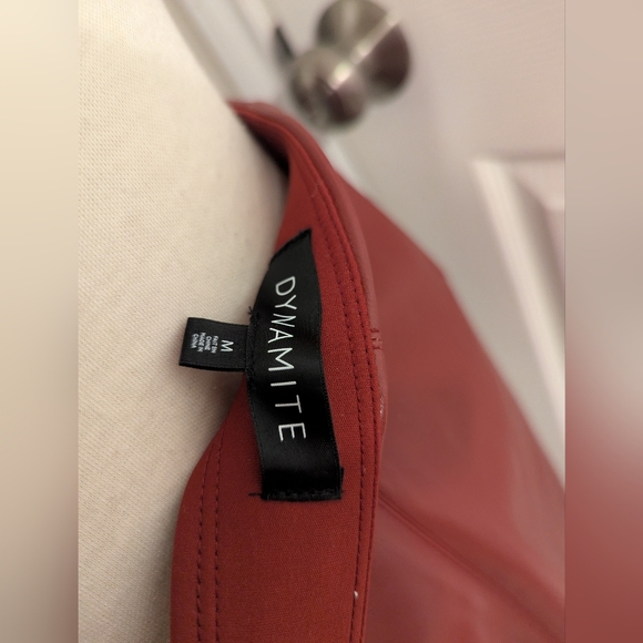 Dynamite Deep Red Leather Mini Skirt - Picture 9 of 9